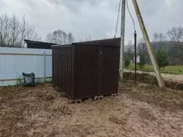 Хозблок для мототехники в шоколадном цвете в дер. Ворыпаевка, г.о. Коломна, МО
