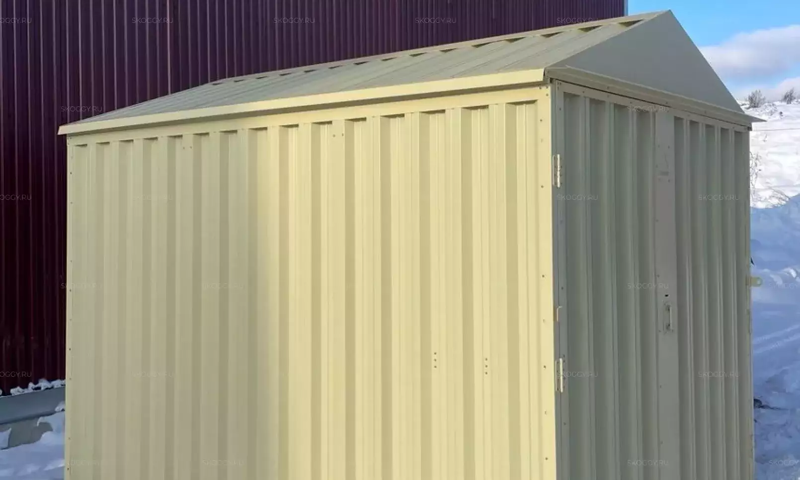 Гараж в цвете "слоновая кость" в СТ Молдавский хуторок, Заокский р-н, Тульская обл.